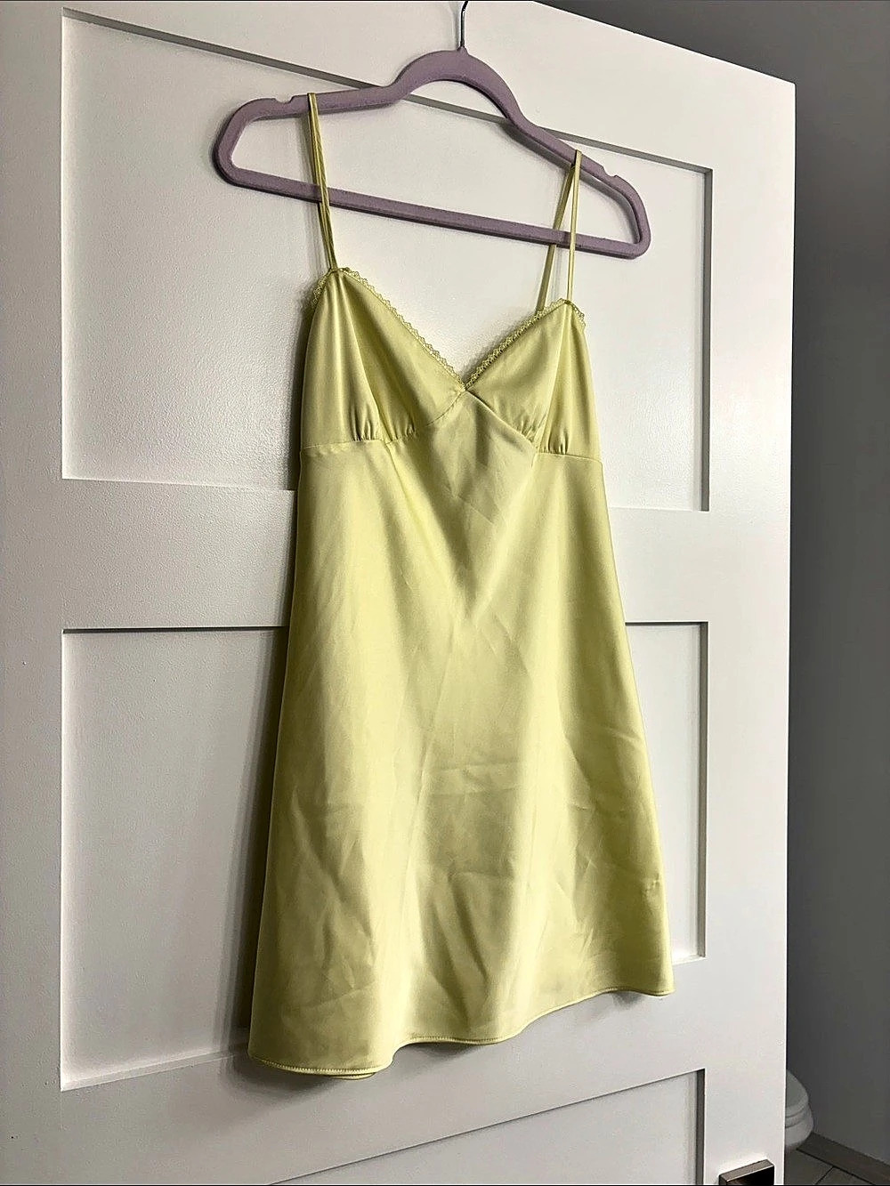 Sunday Best Spencer Dress Mini Slip Dress Yellow Small